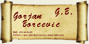 Gorjan Borčević vizit kartica